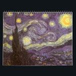 Van Gogh 18 Month Back-to-School Calendar<br><div class="desc">18 month back-to-school calendar with a July start month! 

Features a variety of fine art post impressionism Vincent van Gogh's paintings including some of his most famous works such as Starry Night,  Irises,  Starry Night Over the Rhone,  Olive Trees with Yellow Sky and Sun and The Yellow House.</div>