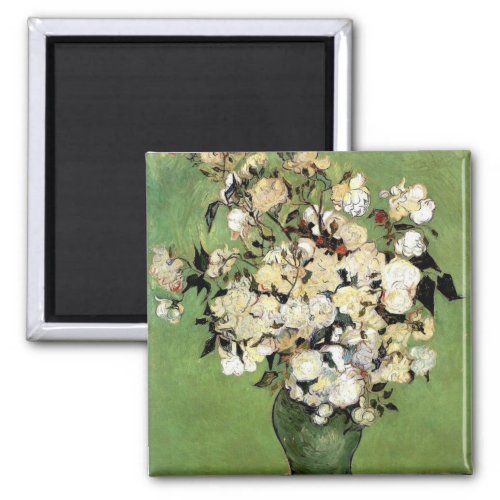 Van Gogh A Vase of Roses Magnet