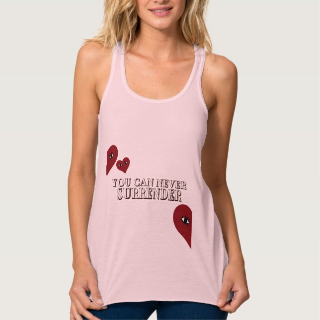 Van Gogh Abstract Red Heart Face Tank Top (Front)