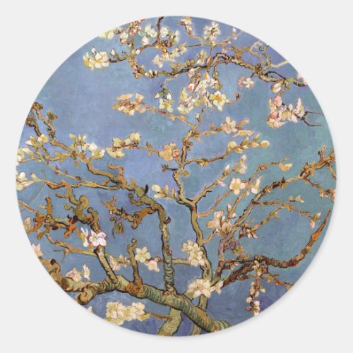 Van Gogh Almond Blossom Classic Round Sticker