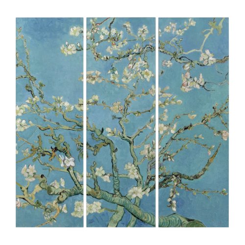 Van Gogh Almond Blossom Floral Triptych