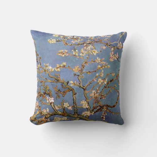 Van Gogh Almond Blossom Painting Throw Pillow