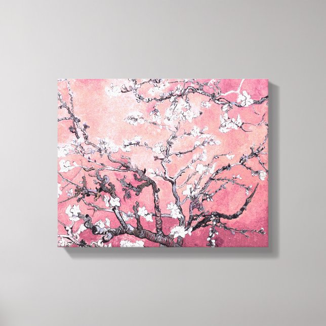 Van Gogh Almond Blossom peach pink Canvas Print (Front)