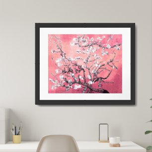 Van Gogh Almond Blossom peach pink Framed Art