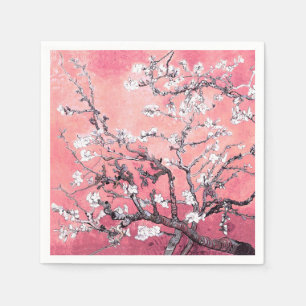 Van Gogh Almond Blossom peach pink Napkins