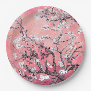 Van Gogh Almond Blossom peach pink Paper Plates