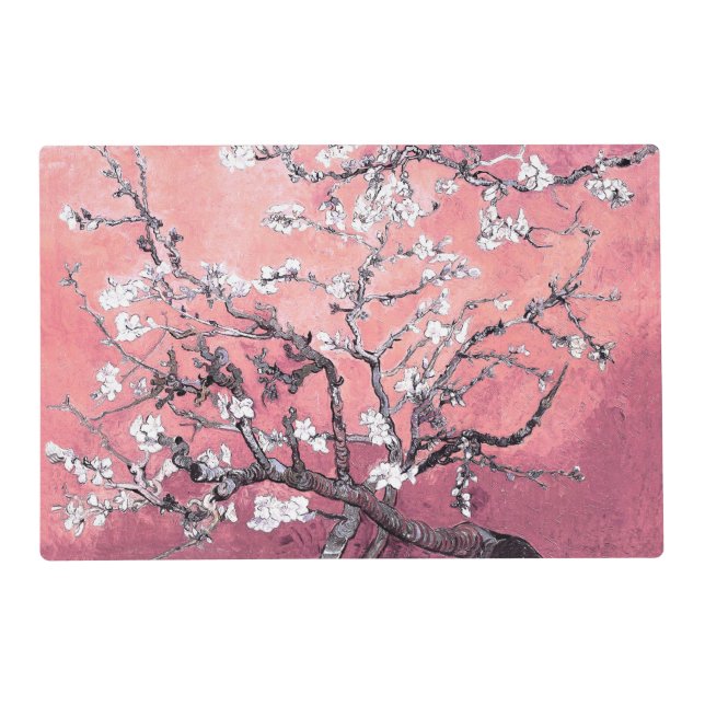 Van Gogh Almond Blossom peach pink Placemat (Front)