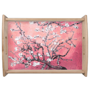 Van Gogh Almond Blossom peach pink Serving Tray
