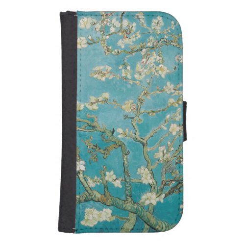 van gogh almond blossom wallet phone case for samsung galaxy s4