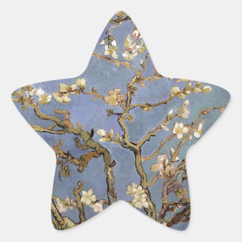 Van Gogh Almond Blossom Star Sticker