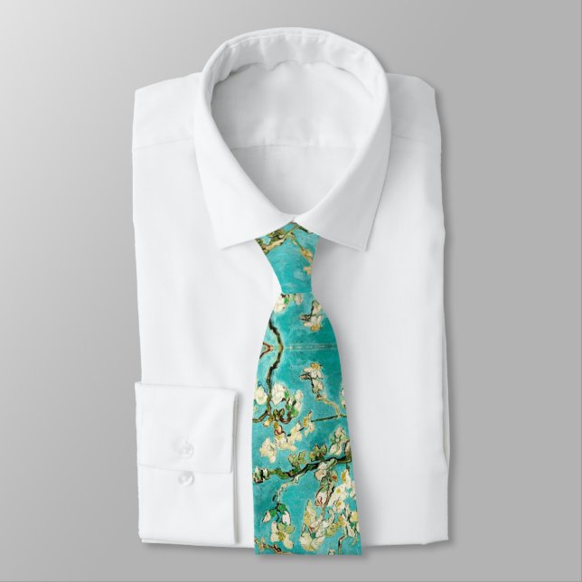 Van Gogh Almond Blossom Tree Painting Neck Tie (Tied)