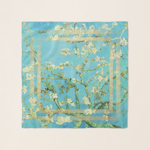 Van Gogh Almond Blossom with Gold Dust Scarf
