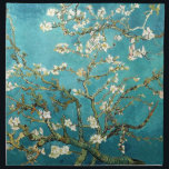 Van Gogh Almond Blossoms art white flowers on blue Cloth Napkin<br><div class="desc">White flowers on almond tree branch against turquoise blue or aqua background. Famous still life vintage masterpiece painting by Vincent Van Gogh. Beautiful floral pattern adds a feminine touch. Considered by some to be Van Gogh's finest work of art. Spring flowers and flowering trees held a special place in Van...</div>