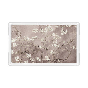Van Gogh Almond Blossoms Beige Acrylic Tray