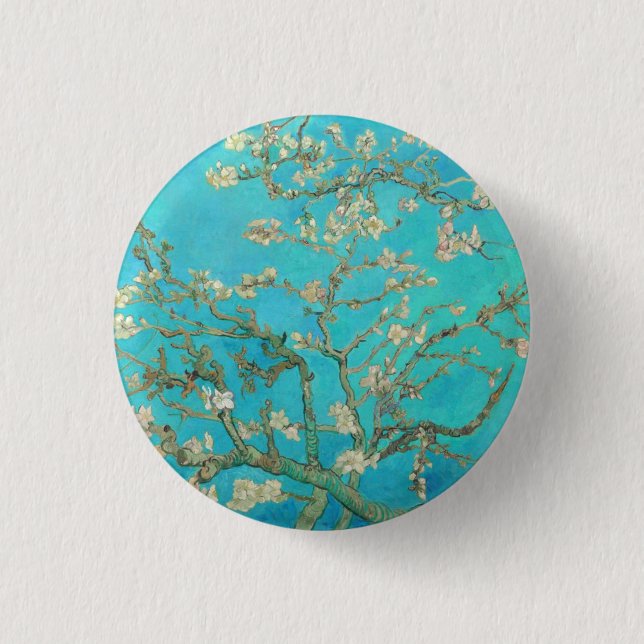 Van Gogh Almond Blossoms Button (Front)
