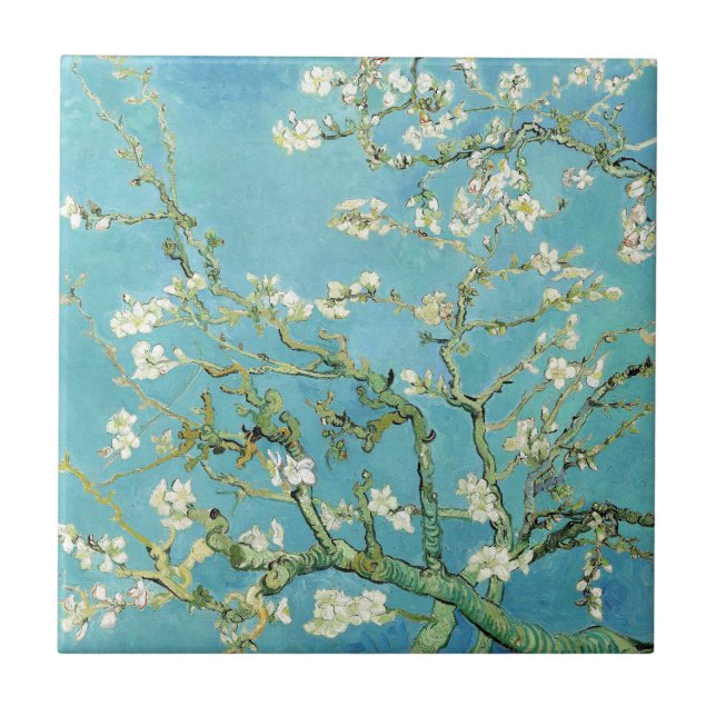 Van Gogh Almond Blossoms Ceramic Tile (Front)