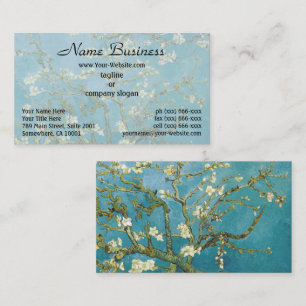 Van Gogh Almond Blossoms - Classic Blue Art Business Card