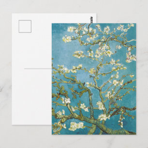 Van Gogh Almond Blossoms - Classic Blue Art Postcard