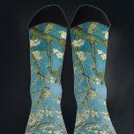 Van Gogh Almond Blossoms - Classic Blue Art Socks<br><div class="desc">This iconic design showcases Vincent van Gogh’s 1890 masterpiece, "Almond Blossoms, " painted as a celebratory gift for the birth of his nephew. Influenced by Japanese woodblock prints, this work features delicate white blossoms against a serene, luminous blue sky. The bold, dark outlines of the branches and the asymmetrical composition...</div>