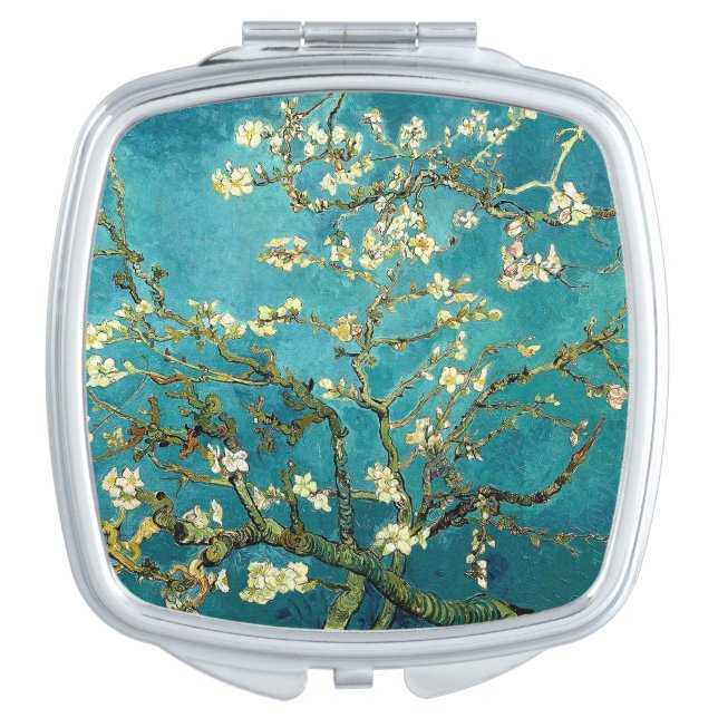 Van Gogh Almond Blossoms Classic Impressionism Compact Mirror (Front)