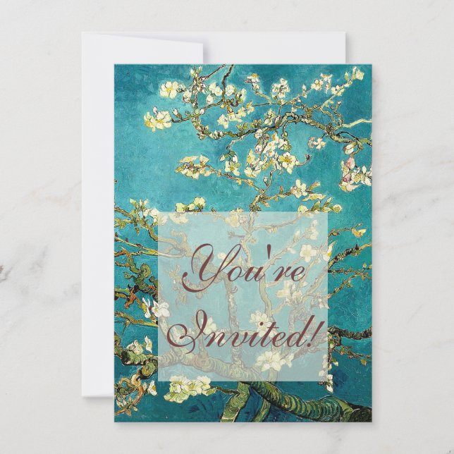 Van Gogh Almond Blossoms Classic Impressionism Invitation (Front)