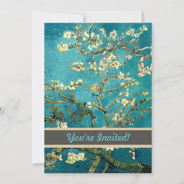 Van Gogh Almond Blossoms Classic Impressionism Invitation (Front)