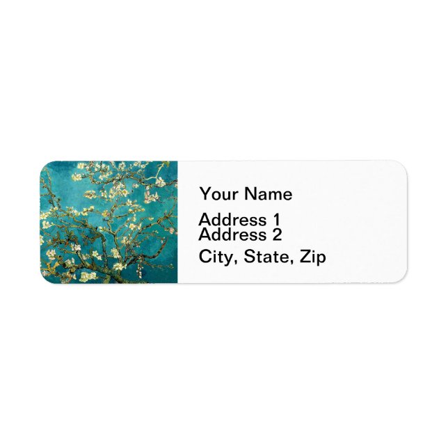 Van Gogh Almond Blossoms Classic Impressionism Label (Front)