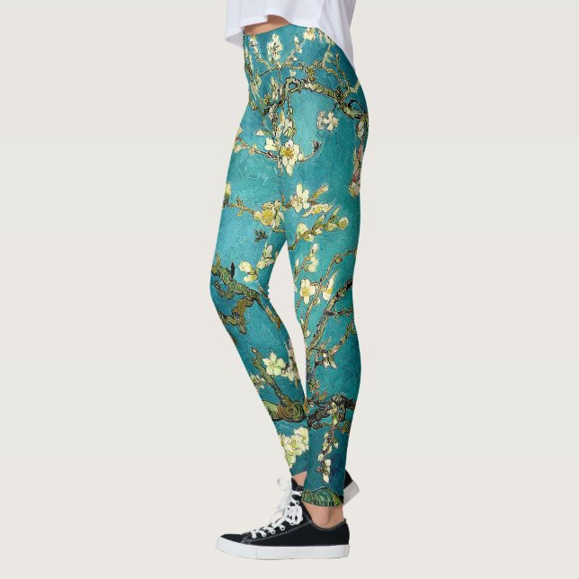 Van Gogh Almond Blossoms Classic Impressionism Leggings (Left)