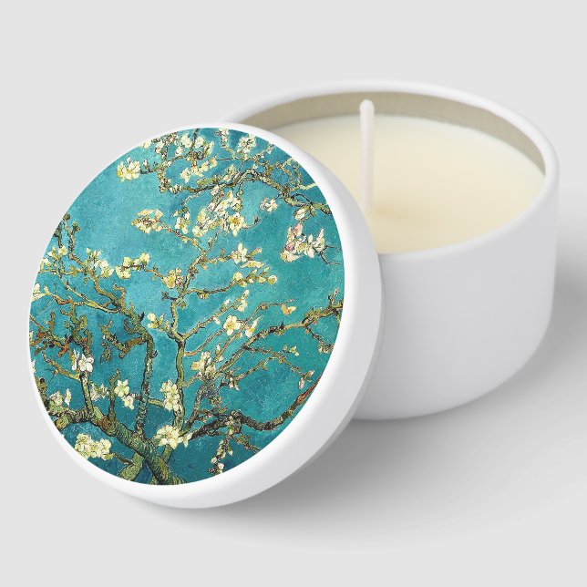 Van Gogh Almond Blossoms Classic Impressionism Mini Candle Favors (Corner)