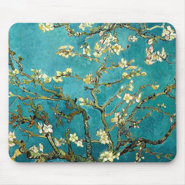 Van Gogh Almond Blossoms Classic Impressionism Mouse Pad (Front)