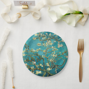 Van Gogh Almond Blossoms Classic Impressionism Paper Plates
