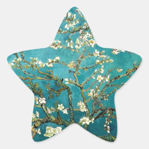 Van Gogh Almond Blossoms Classic Impressionism Star Sticker