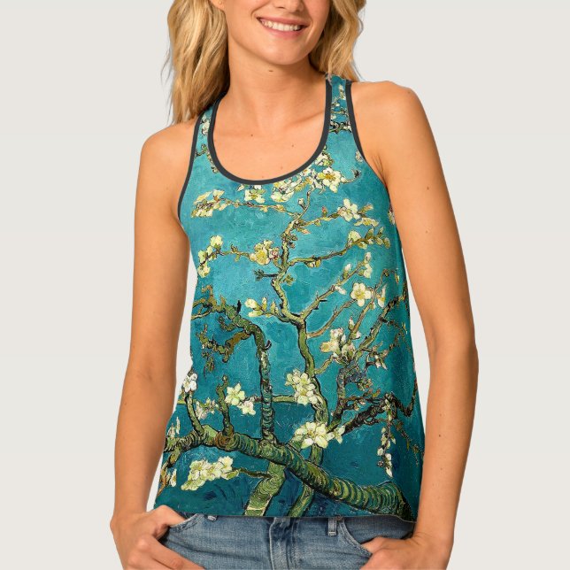 Van Gogh Almond Blossoms Classic Impressionism Tank Top (Front)