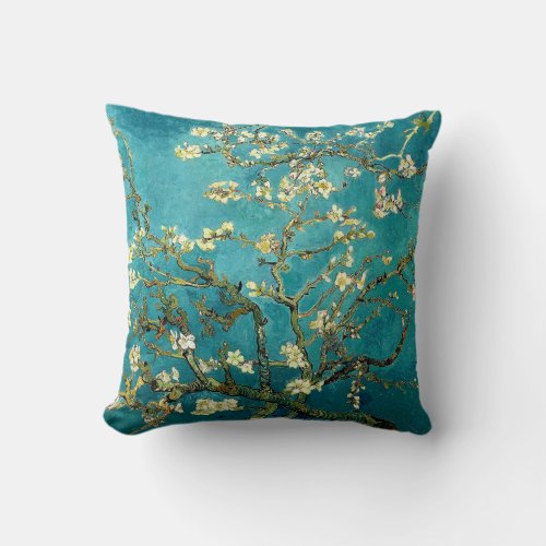 Van Gogh Almond Blossoms Classic Impressionism Throw Pillow