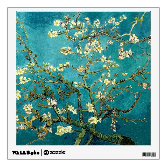 Van Gogh Almond Blossoms Classic Impressionism Wall Sticker (Front)