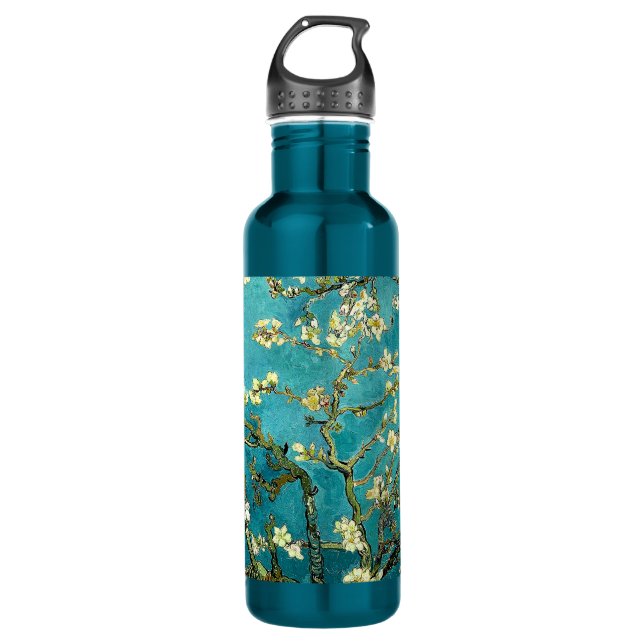 Van Gogh Almond Blossoms Classic Impressionism Water Bottle (Front)