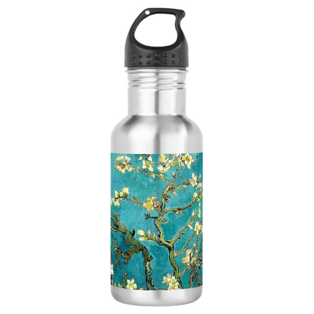Van Gogh Almond Blossoms Classic Impressionism Water Bottle (Front)