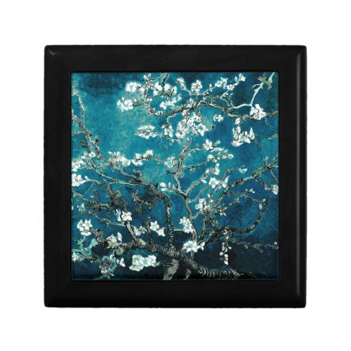 Van Gogh Almond Blossoms  Dark Teal Gift Box