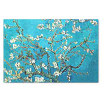 Van Gogh Almond Blossoms : Dark Teal Tissue Paper