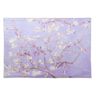 Van Gogh Almond Blossoms Lavender Cloth Placemat