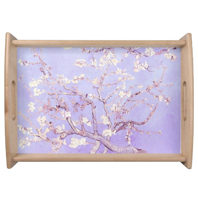 Van Gogh Almond Blossoms Lavender Serving Tray (Front)
