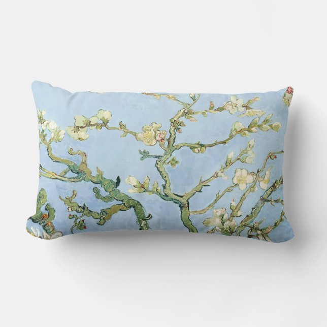 Van Gogh Almond Blossoms Lumbar Pillow (Front)
