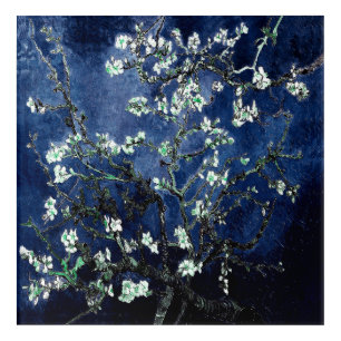 Van Gogh Almond Blossoms Midnight Blue Acrylic Print