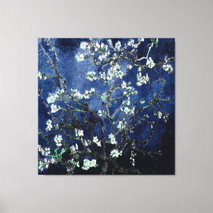Van Gogh Almond Blossoms Midnight Blue Canvas Print