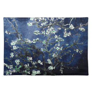 Van Gogh Almond Blossoms Midnight Blue Cloth Placemat