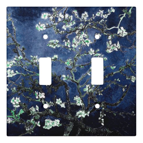 Van Gogh Almond Blossoms Midnight Blue Light Switch Cover