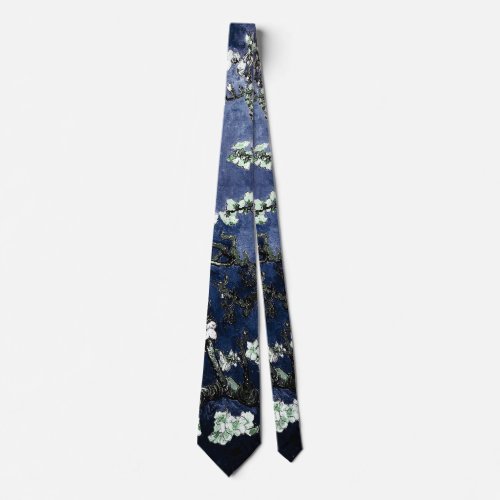 Van Gogh Almond Blossoms Midnight Blue Neck Tie