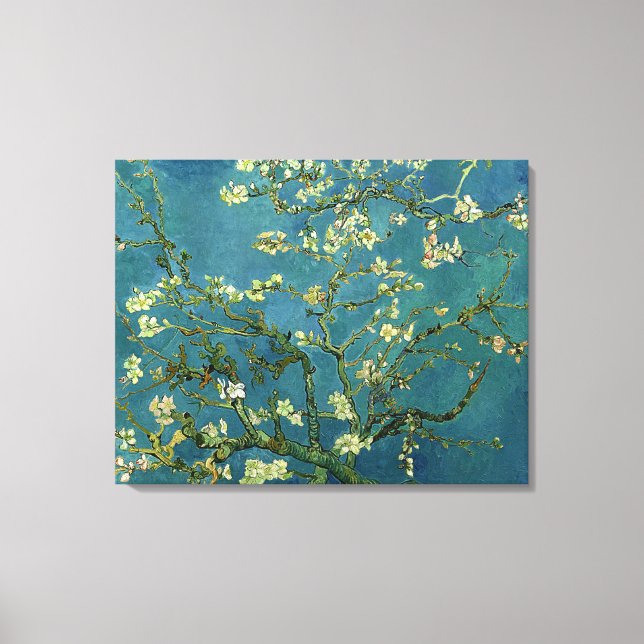 Van Gogh Almond Blossoms On Cloth Canvas Print (Front)