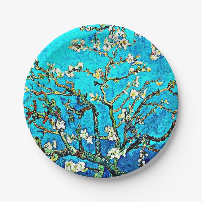 Van Gogh - Almond Blossoms Paper Plates (Front)