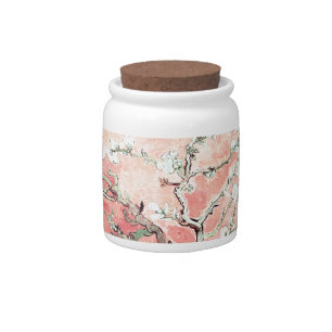 Van Gogh Almond Blossoms Peach Candy Jar